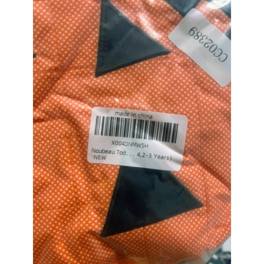 Nouveau Toddler Quilted Pumpkin Romper Halloween Costume Orange Green 2-3 Years - Picture 5 of 5